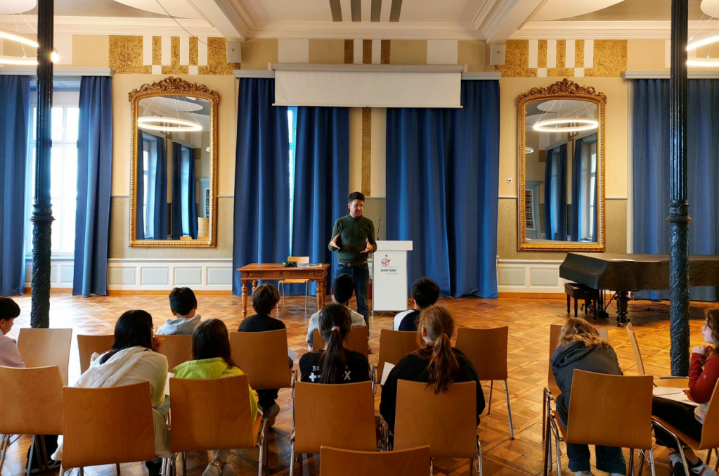 School poetry visit to the Swiss&nbsp;Alps